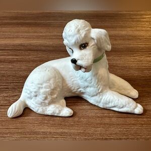 Boehm Porcelain Reclining White Poodle Made in Trenton, NJ 1959-61 EUC